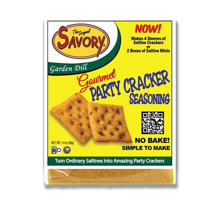 Savory Fine Foods Garden Dill gourmet party cracker seasoning packet.