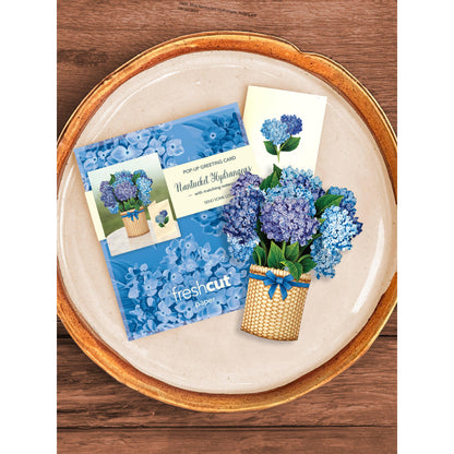 Mini Nantucket Hydrangeas Pop-up Greeting Card