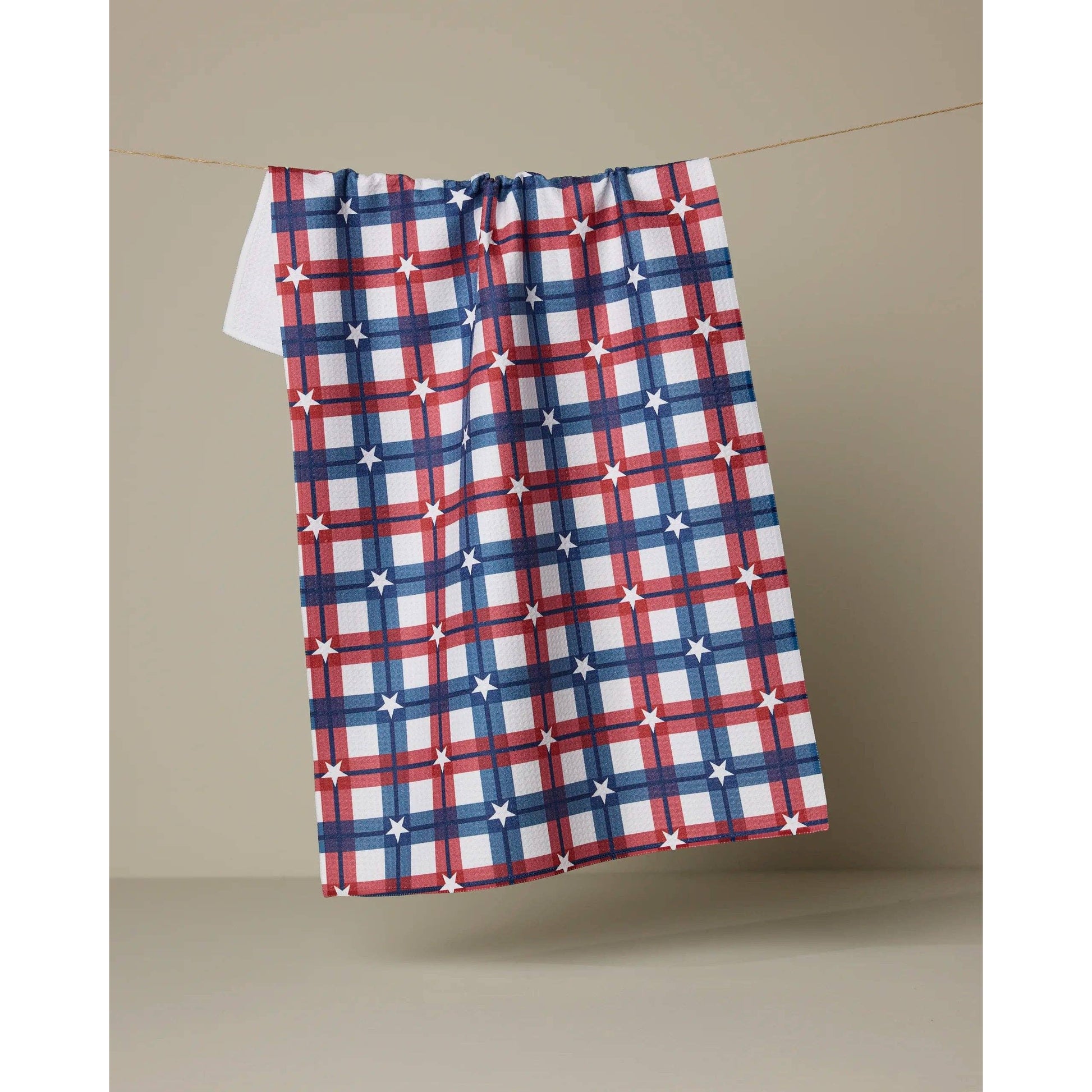 Geometry House Backyard Picnic Tea Towel - Fun Summer Print Eco-Friendly Geoweave Kitchen Towel 18x30