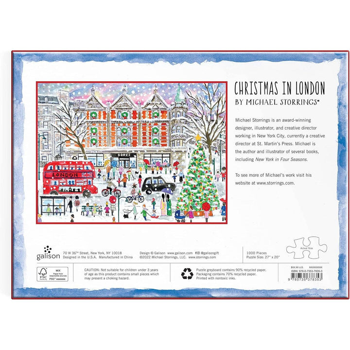Michael Storrings Christmas in London 1000 Piece Puzzle