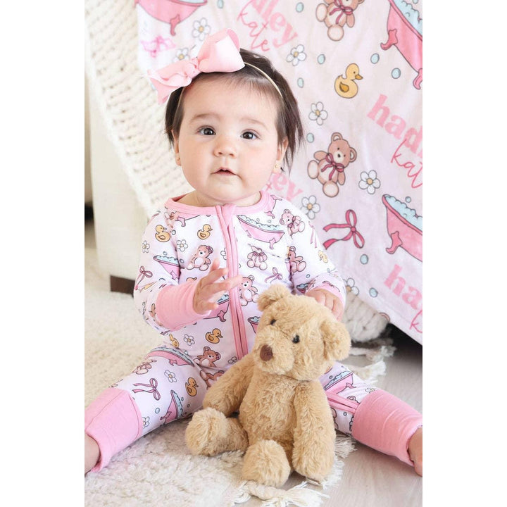Bathtime Besties Convertible Zip Romper | Pink