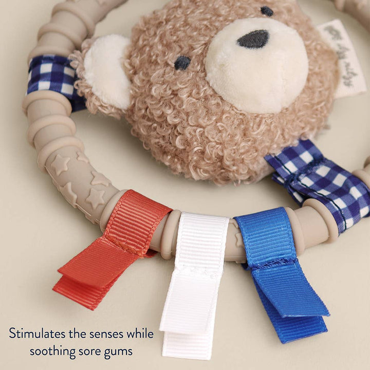 Itzy Ritzy® Itzy Ring Pal™ Plush Sensory Teether – Taupe Bear