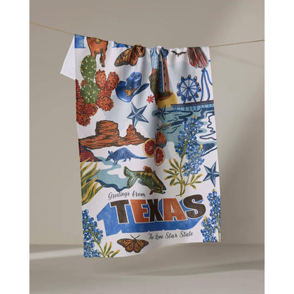 Greetings From Texas Tea Towel