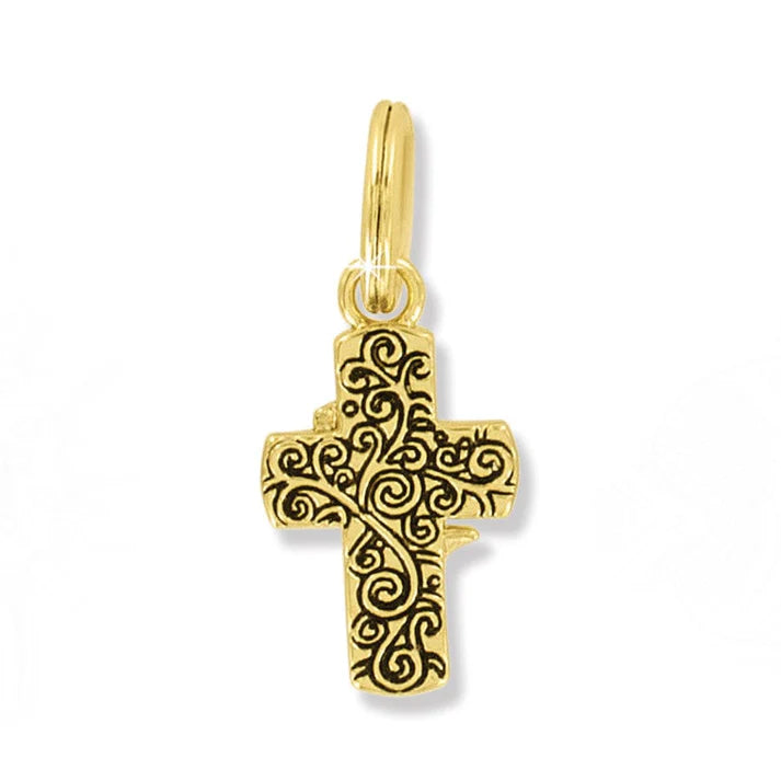 Brighton Easter Lily Gold Cross Charm