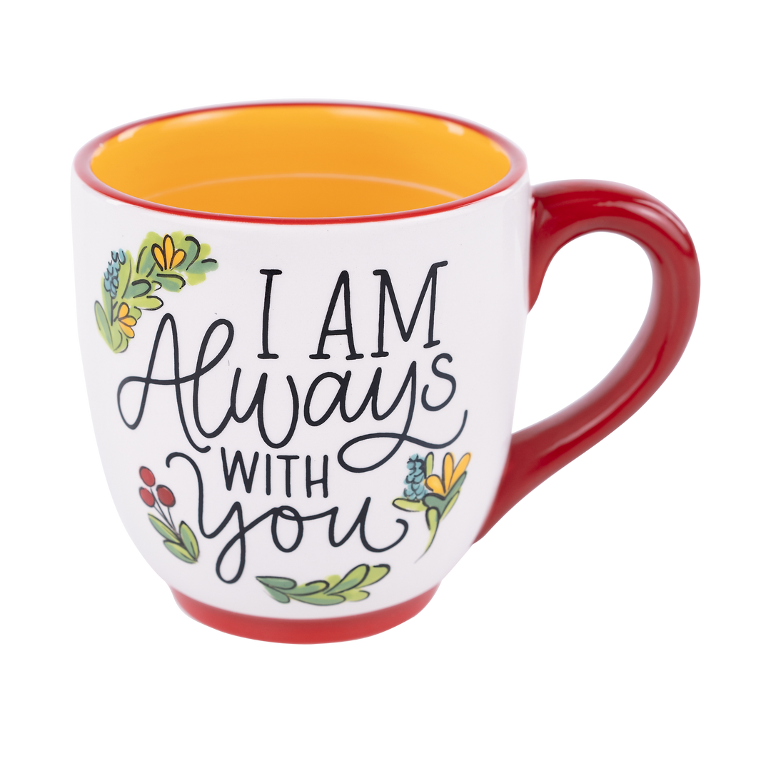 I Am Always With You Red Bird Wreath Mug