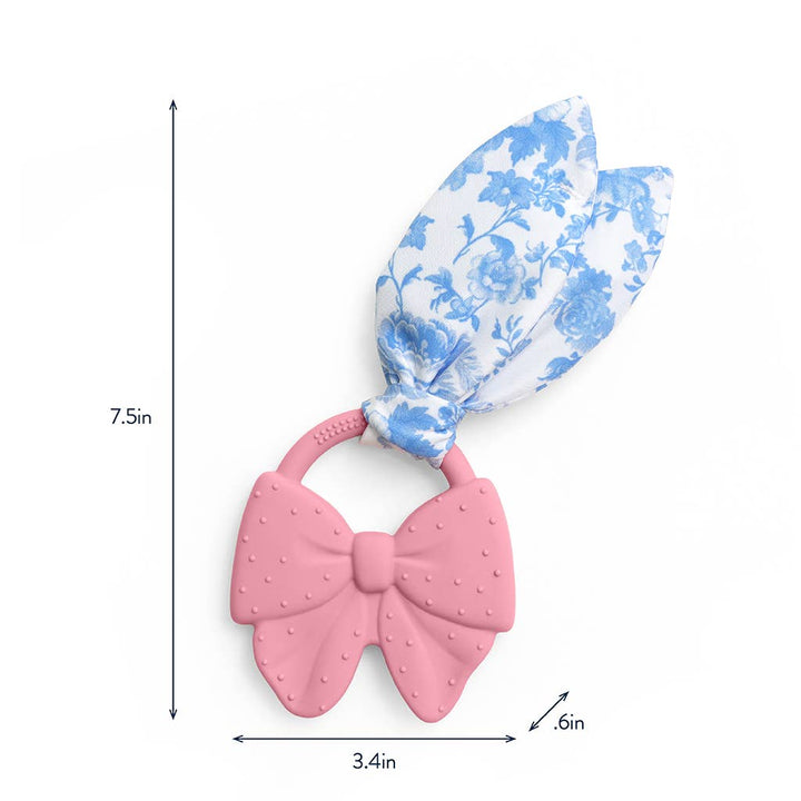 Itzy Ritzy Crinkle Crew Sensory Teether - Pink Bow Baby Toy