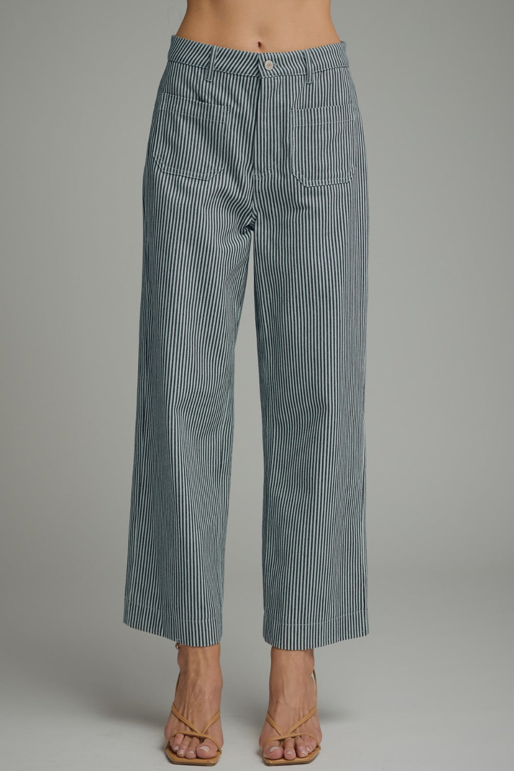 Model wearing the Entro Harbor Pants in Navy
