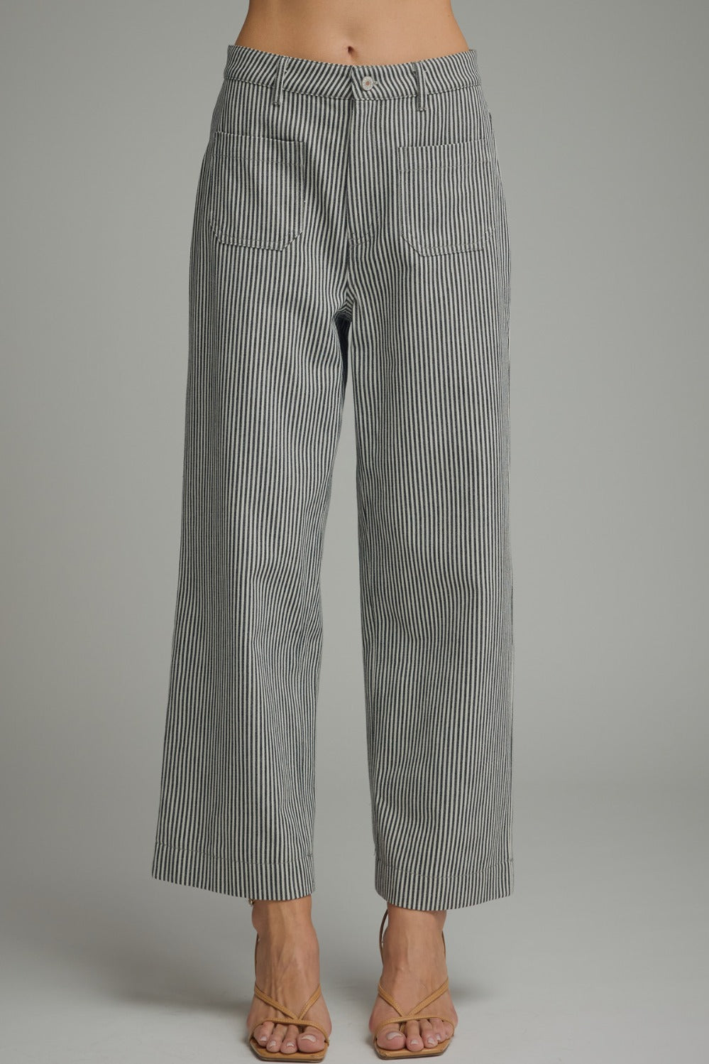 Model wearing the Entro Harbor Pants in Navy