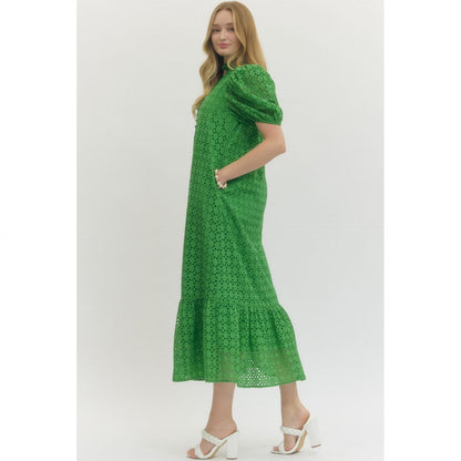 The Harriet Eyelet Midi Dress