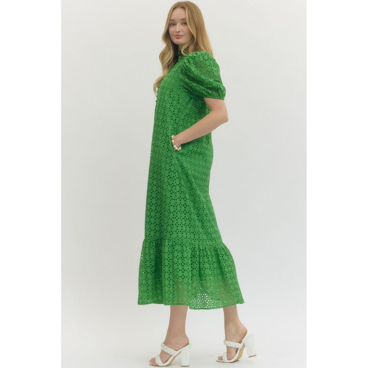 The Harriet Eyelet Midi Dress