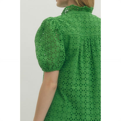 The Harriet Eyelet Midi Dress