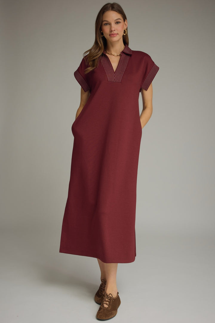 Model wearing the Entro Elara Dress in Black