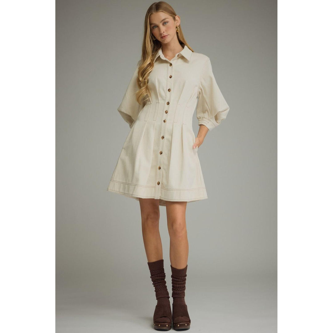 Entro Ivory Dress in Ecru