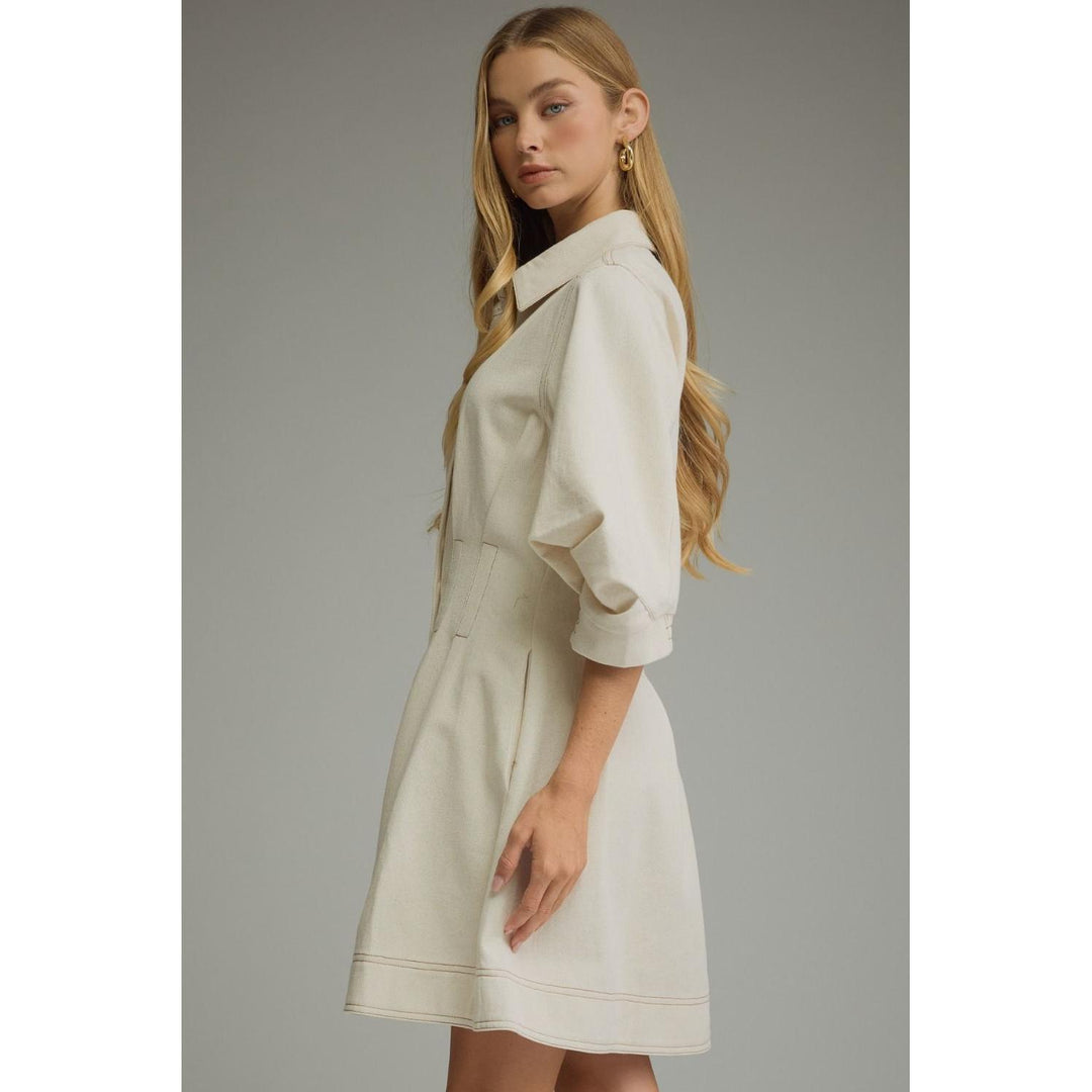 Entro Ivory Dress in Ecru