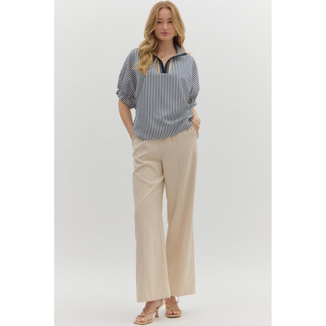 The Maren Striped Dolman Top