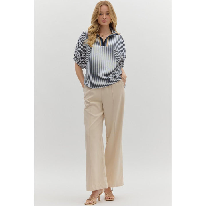 The Maren Striped Dolman Top