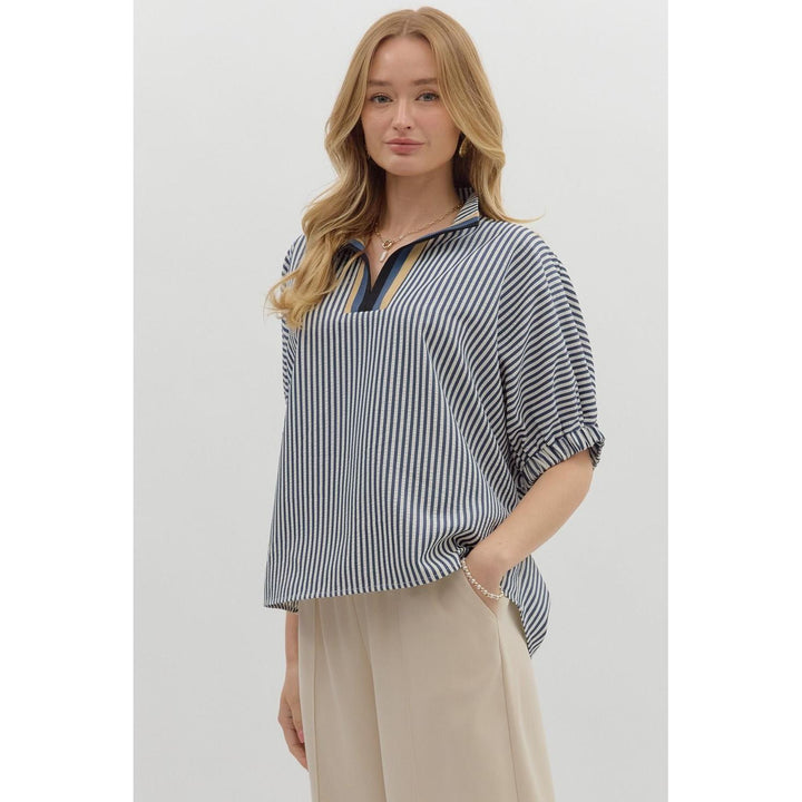 The Maren Striped Dolman Top