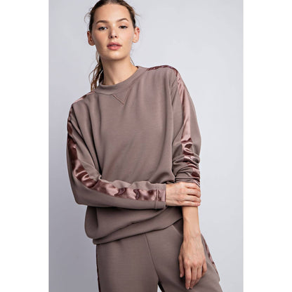 Modal Poly Span Top with Satin Side