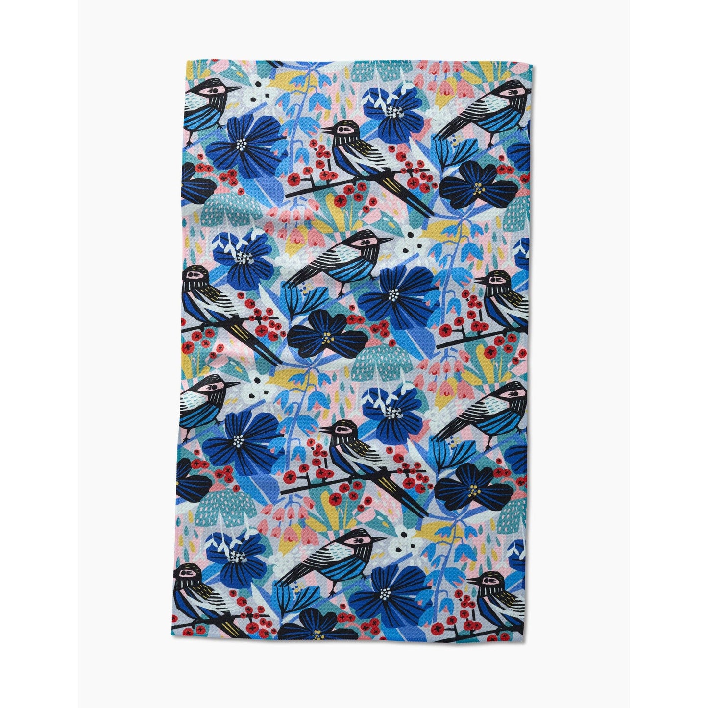 Birds And Berries Tea Towel