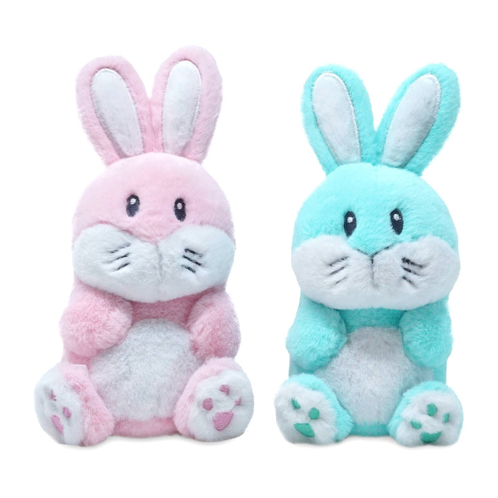 Fun Buns Squeezers (Pastel Pink Teal Easter Bunny Toys)