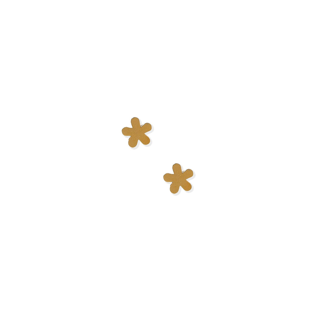 Screwback Stud Earrings - Briar Flower Gold