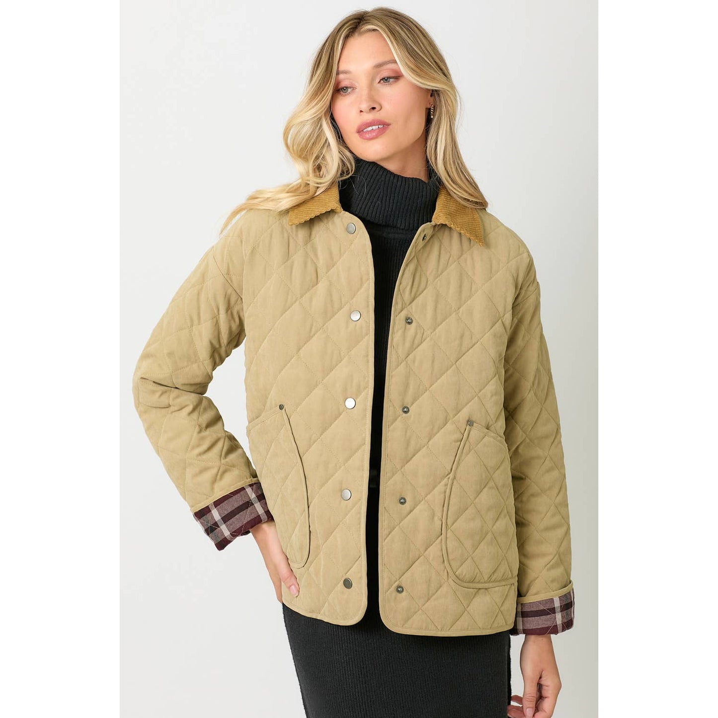 Contrast Quilted Jacket