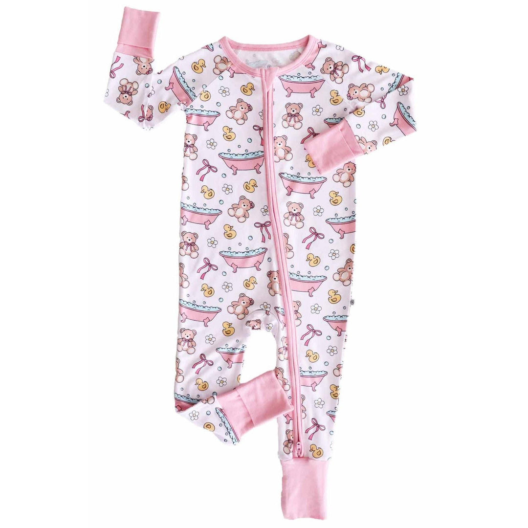 Bathtime Besties Convertible Zip Romper | Pink