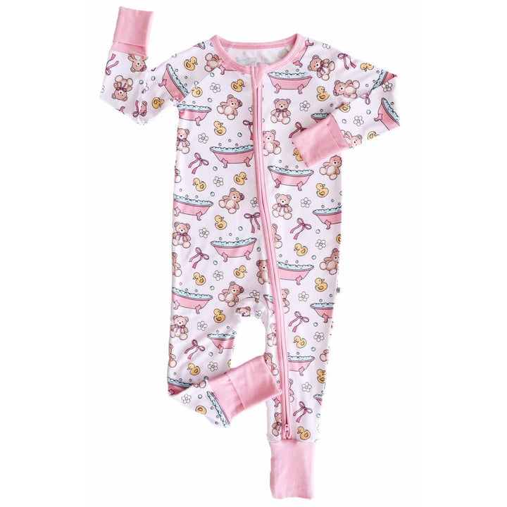 Bathtime Besties Convertible Zip Romper | Pink