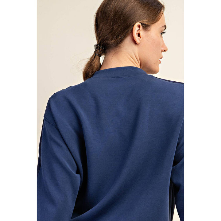 Modal Poly Span Top with Satin Side