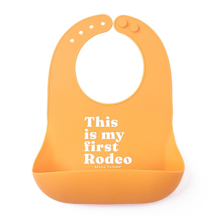 Bella Tunno First Rodeo Wonder Bib — Silicone Baby Bib with Catch Pocket