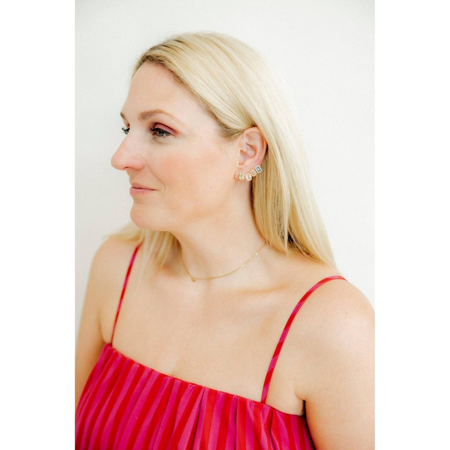 Screwback Stud Earrings - Whitney Orange Sherbert