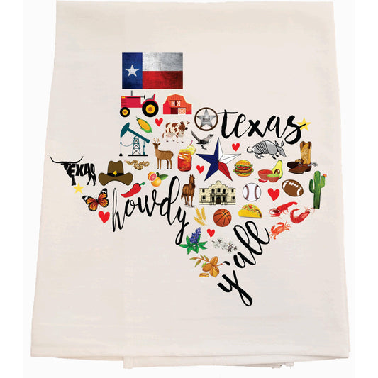 All Things Texas Tea Towel