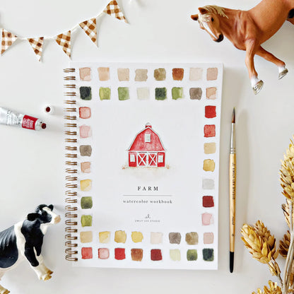 emily lex Farm Watercolor Workbook