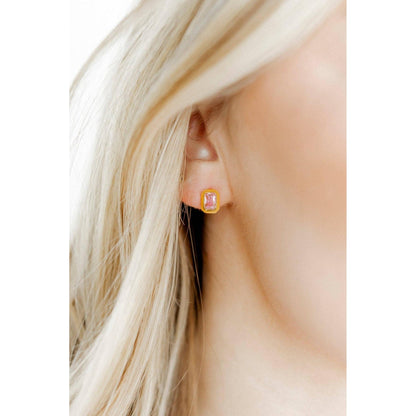 Screwback Stud Earrings - Whitney Orange Sherbert