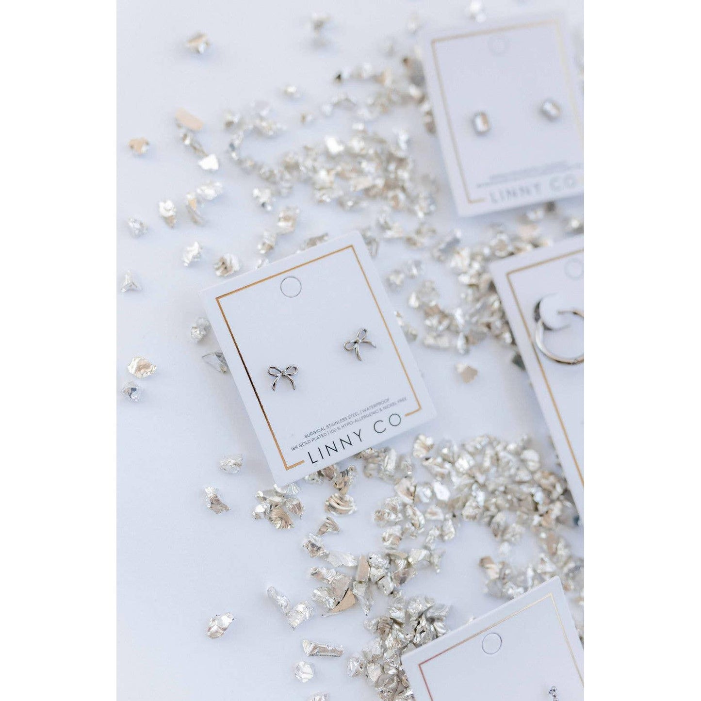 Screwback Stud Earrings - Sadie - Silver