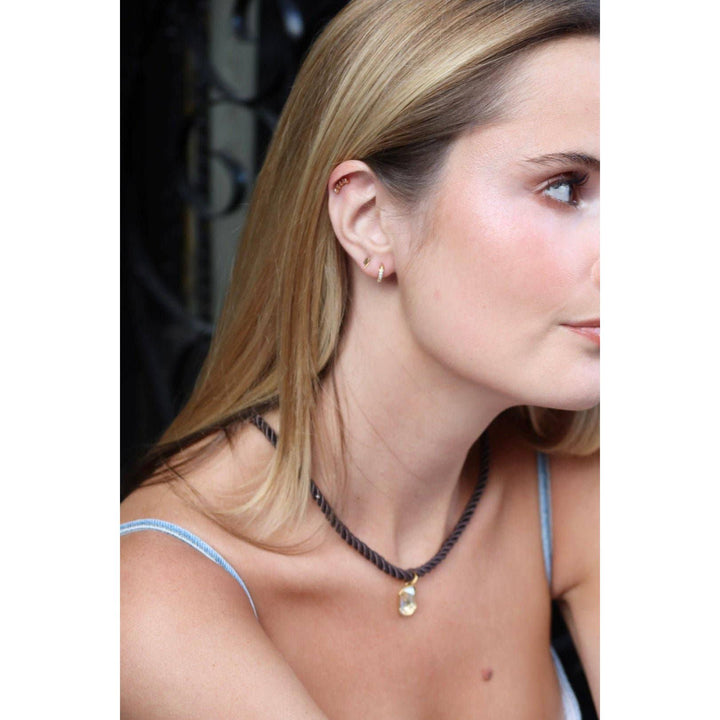Screwback Stud Earrings - Abigail Sparkle Gold