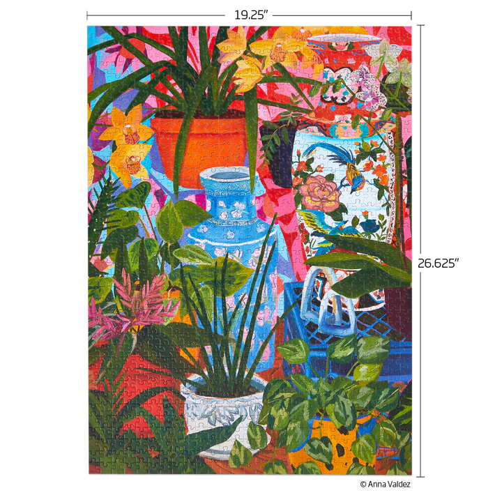 Tropical Vases Floral Still Life | 1000 Piece Jigsaw Puzzle