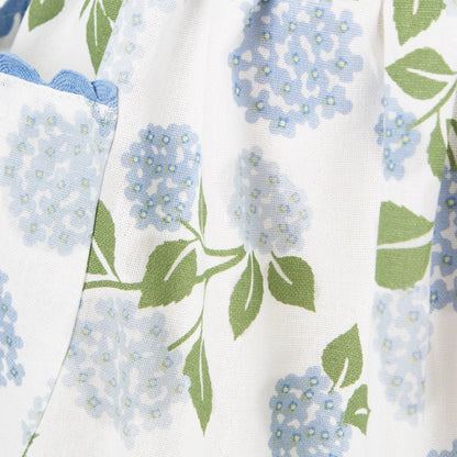 Hydrangea Garden Apron with 100% Cotton with Pockets
