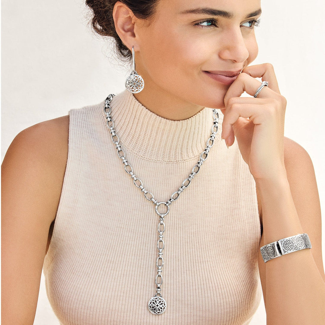 Brighton Ferrara Siena Y Necklace – Italian-Inspired Silver Y-Drop Pendant Necklace
