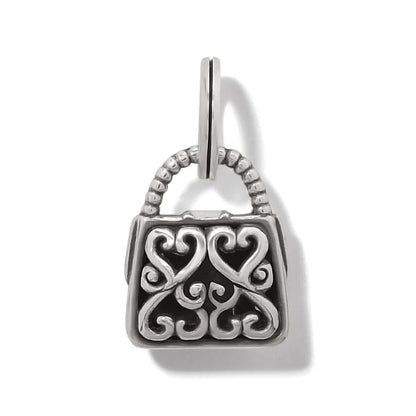 Brighton Heavenly Handbag Charm - Silver & Enamel Flap Bag Pendant