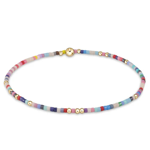 enewton egirl Hope Unwritten bracelet in Hot Mess with multicolored seed beads and 14kt gold-filled accents
