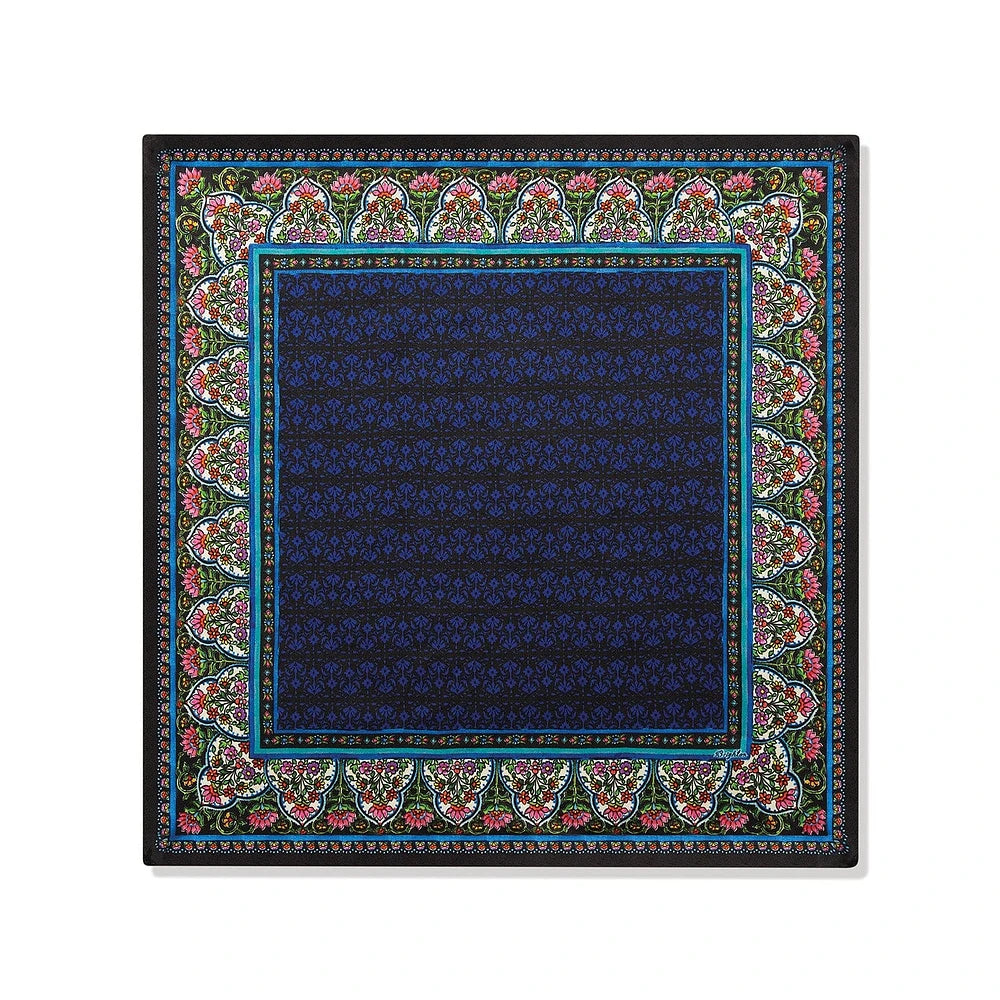 Navy Multi India Scarf
