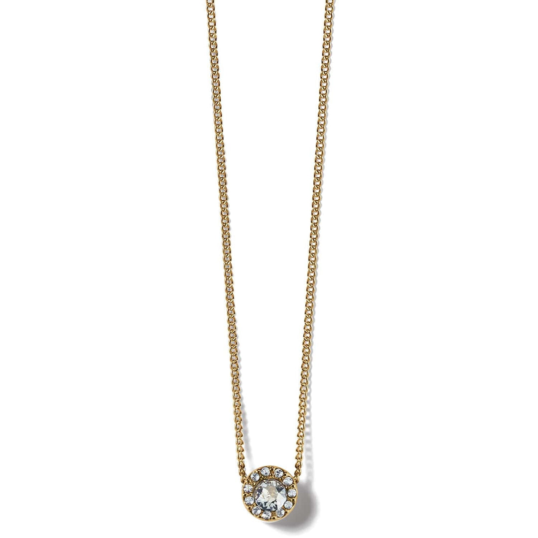 Brighton Illumina Mini Gold Solitaire Necklace – Delicate Gold Pendant Necklace