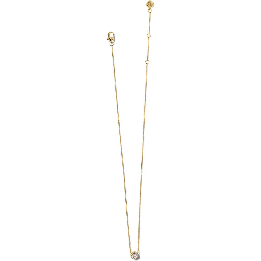 Brighton Illumina Mini Gold Solitaire Necklace – Delicate Gold Pendant Necklace