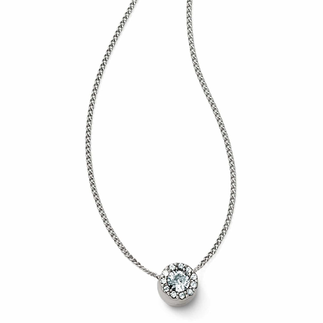Brighton Illumina Mini Gold Solitaire Necklace – Delicate Gold Pendant Necklace