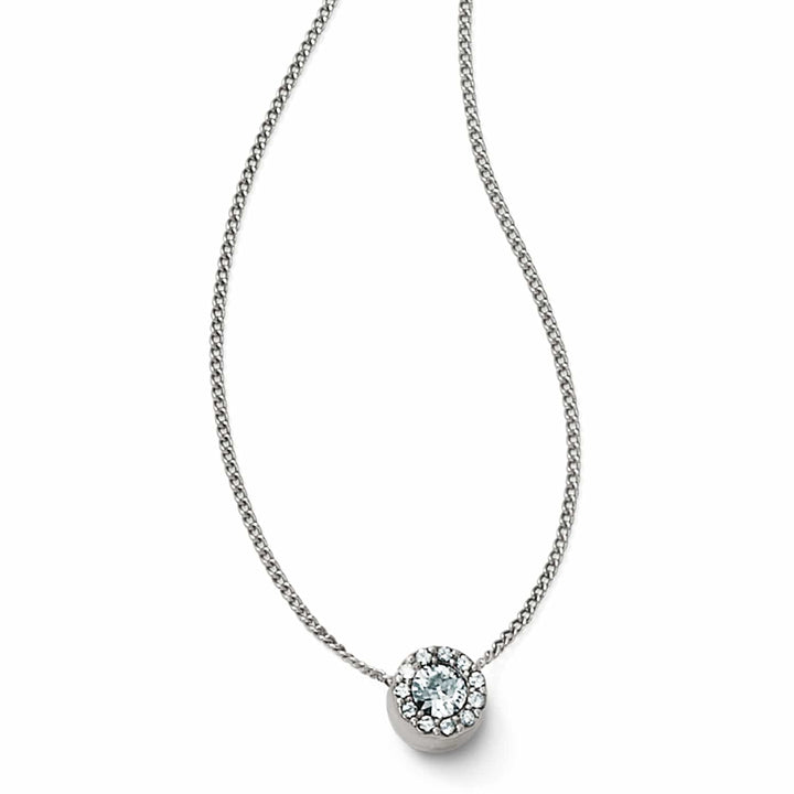 Brighton Illumina Mini Gold Solitaire Necklace – Delicate Gold Pendant Necklace
