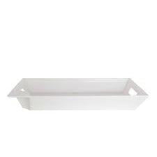 Nora Fleming Rectangular Melamine Tray with blue and white stripes and a pearl-beaded rim (MEL12)