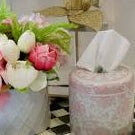 The Rosie Hand-Painted Ceramic Tissue Box Cover – Floral Decorative Tissue Vessel