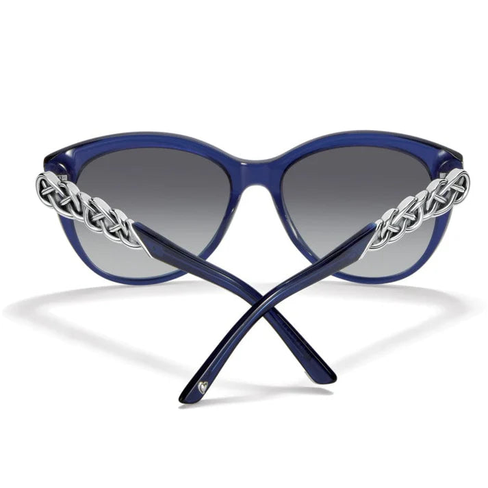 Brighton Interlok Braid Sunglasses - Silver Blue