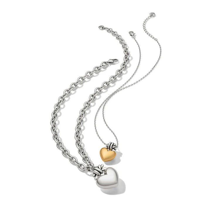 Brighton Interlok Love Knot Heart Necklace